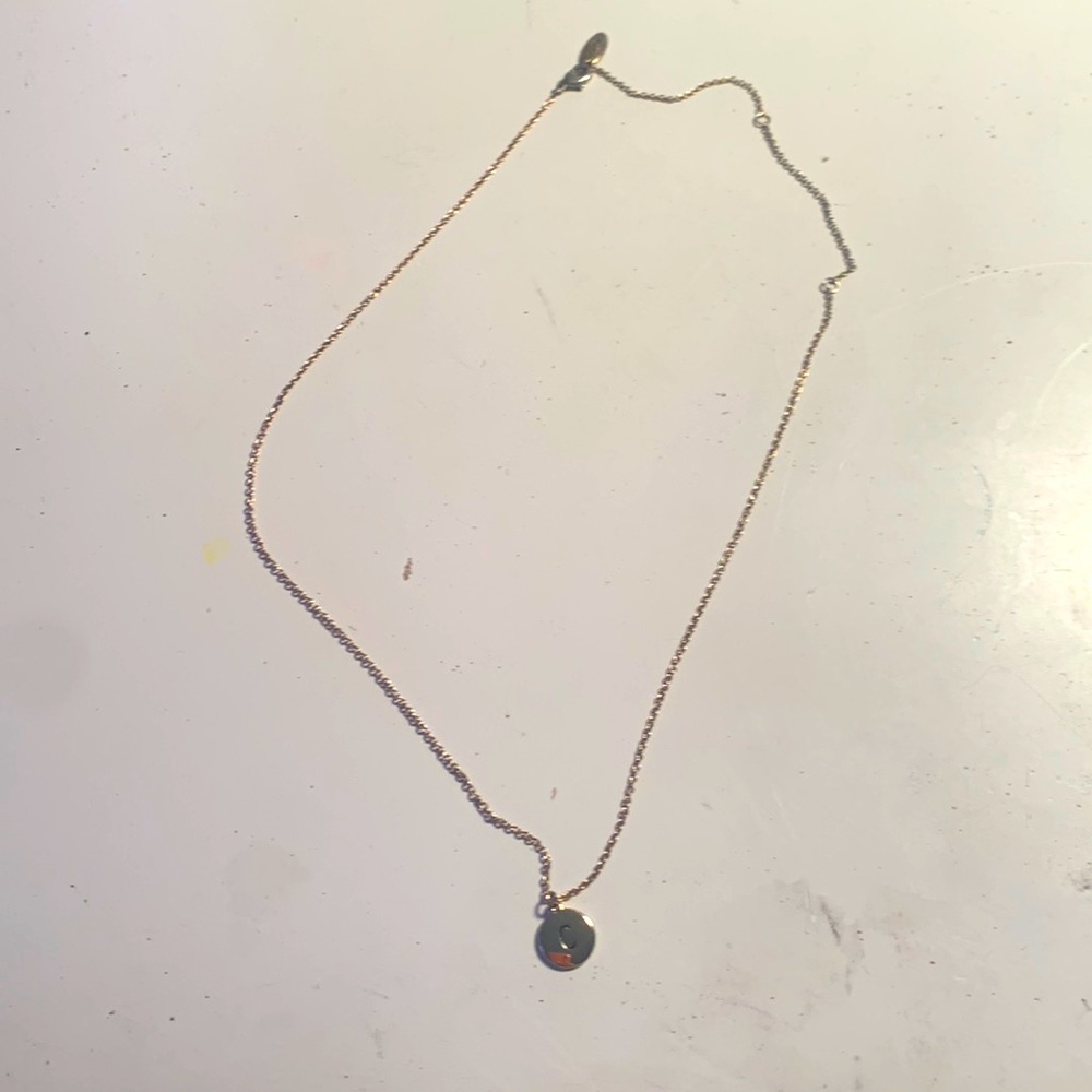 Gold, C necklace